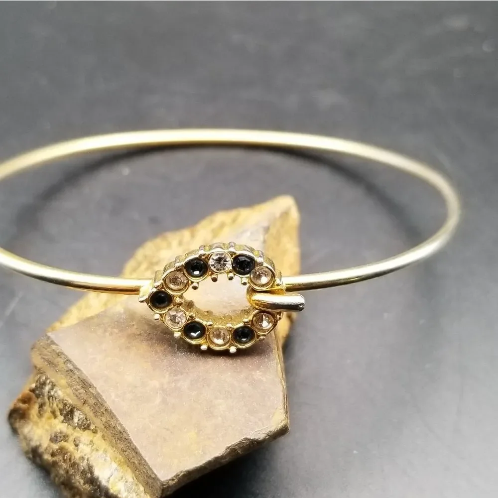 Evil eye encrusted crystal bracelet B812